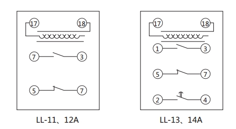 LL-12A繼電器內部接線