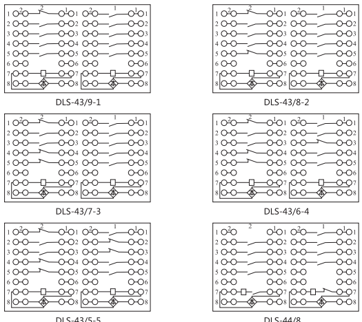DLS-41/9-3雙位置繼電器內部連接線圖片2